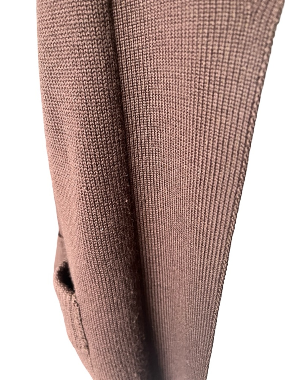 Vintage Banff Brown Cardigan Sweater Open Front Wool Blend Womens Size 10 - Picture 8 of 9